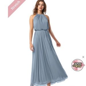 Azazie Lizette Dusty Blue Bridesmaids Dress
